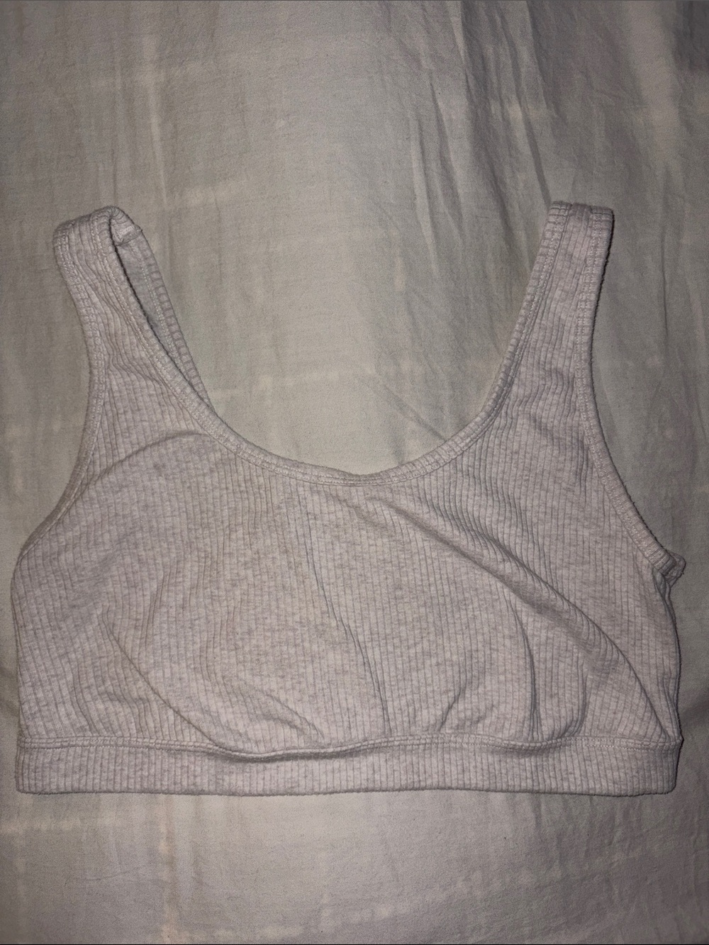 Auden Ribbed Scoop Bralette in Beige